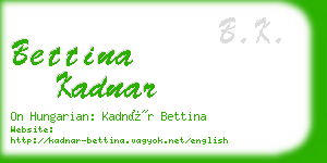 bettina kadnar business card